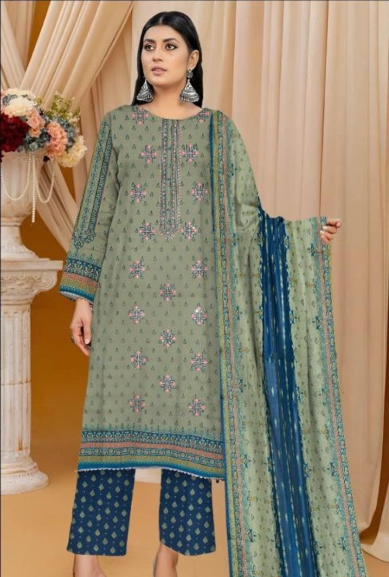 D-90021-B - Khaddar Embroidered - Bin Sudais