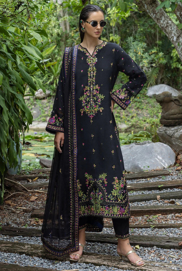 Onyxa - Nuvera Unstitched Raw Silk - Mushq Hemline