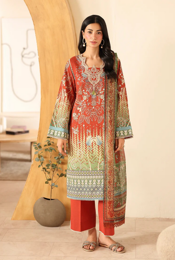 RNZ07B 3Naveen - Pareesa Printed Cambric - Roheenaz