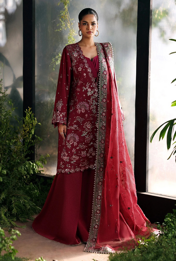Yalira  - La Fuchsia Festive Unstitched - Afrozeh