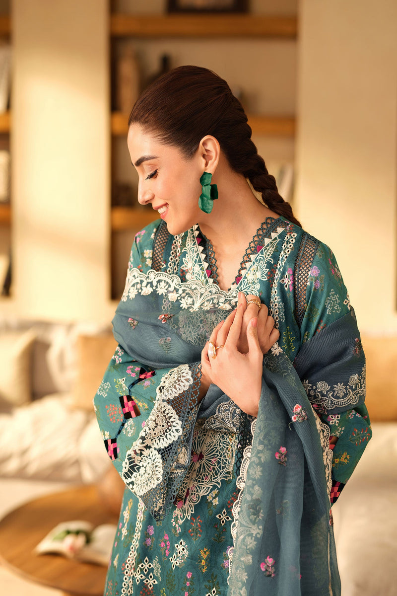 Seashell - Luxury Lawn Unstitched - Maryam Hussain