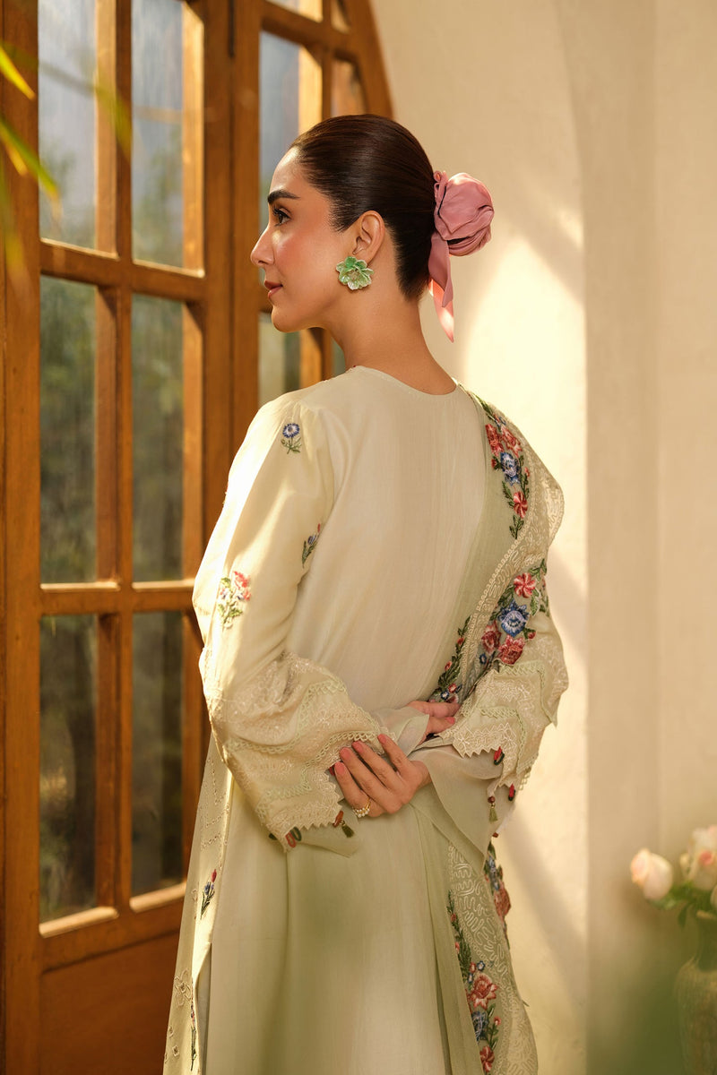 Mint - Luxury Lawn Unstitched - Maryam Hussain
