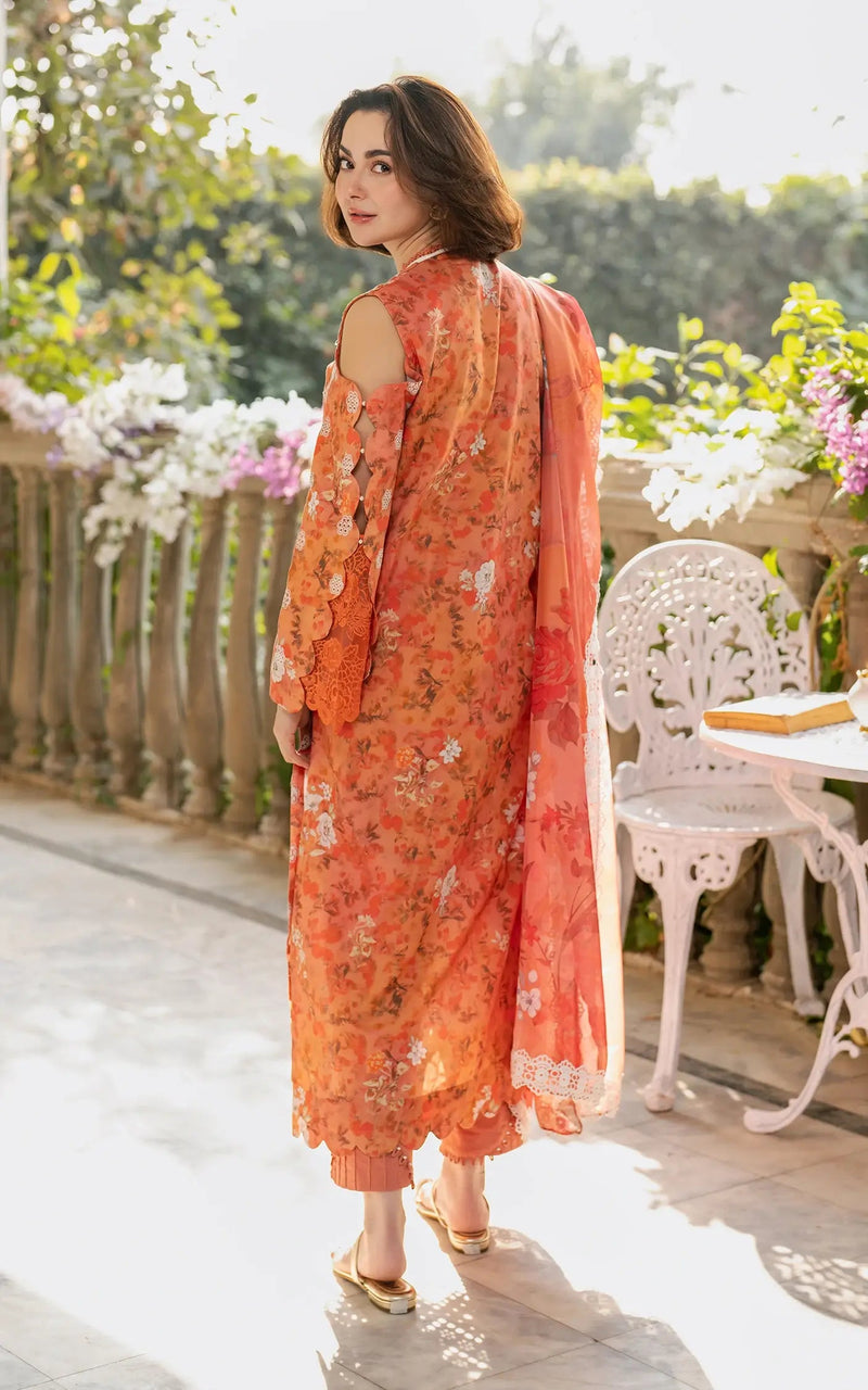 Citrus Glow(GKL-08) - Gulkari Lawn`25 - Asifa&Nabeel