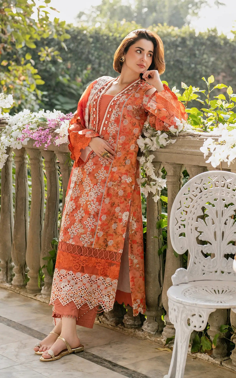 Citrus Glow(GKL-08) - Gulkari Lawn`25 - Asifa&Nabeel