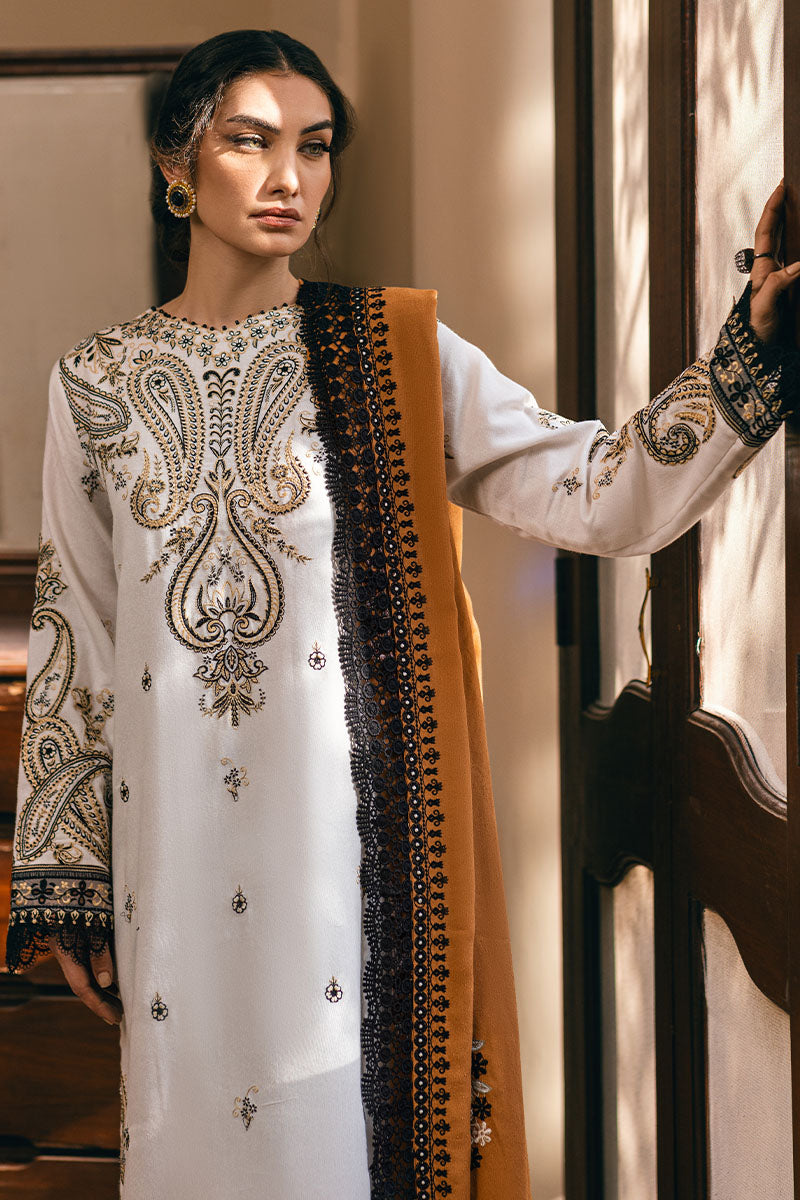 Ivory Whisper - Symphony Unstitched Karandi - Mushq