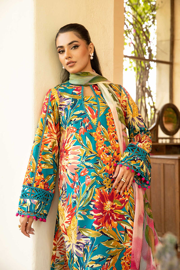 D03-A - M Basics Unstitched Lawn- Maria B