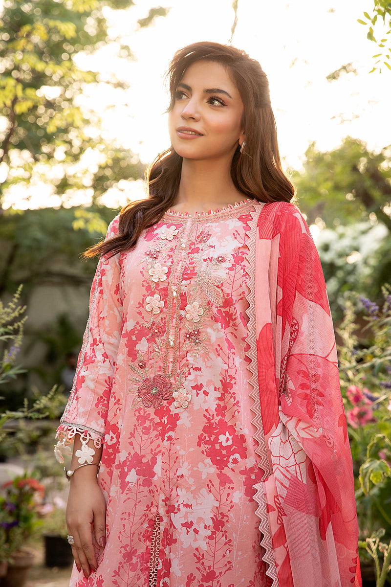 D10-B - M Basics Unstitched Lawn- Maria B