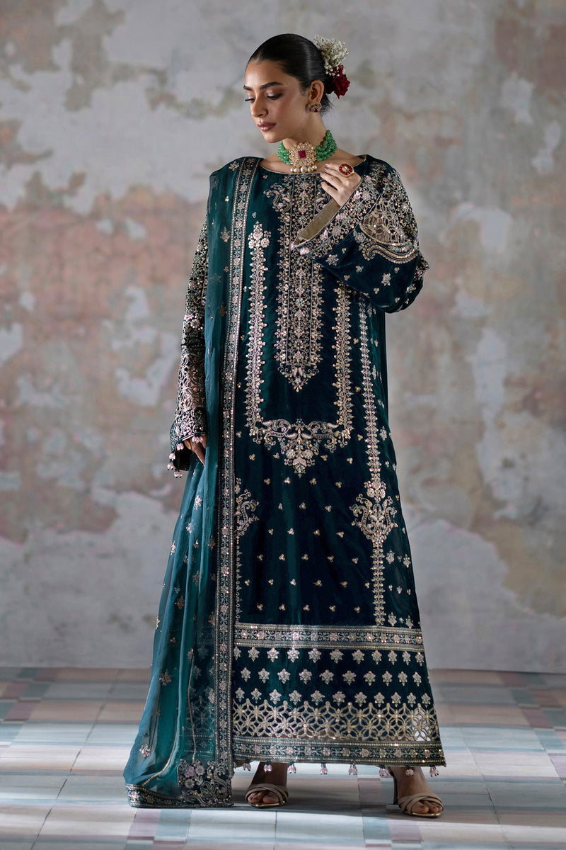 Meher - Saanjh Unstitched velvet - Emaan Adeel