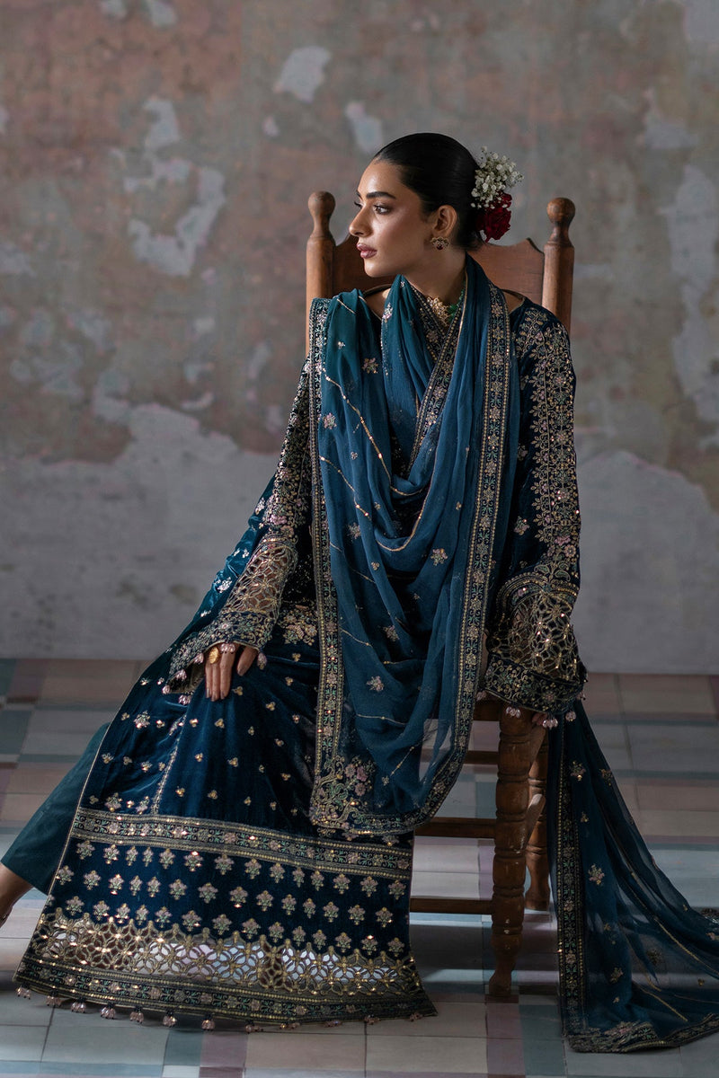 Meher - Saanjh Unstitched velvet - Emaan Adeel