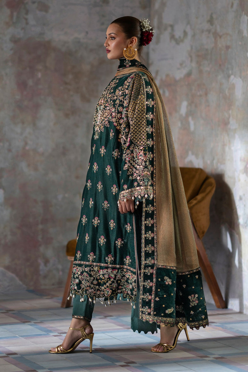 Nisha - Saanjh Unstitched velvet - Emaan Adeel