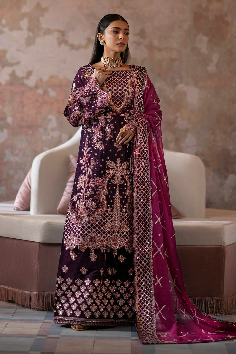 Anika - Saanjh Unstitched velvet - Emaan Adeel