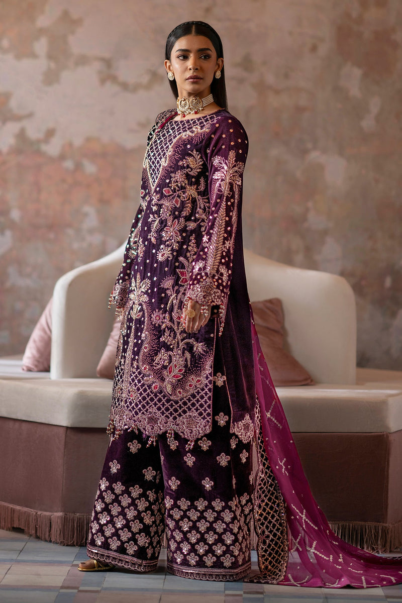 Anika - Saanjh Unstitched velvet - Emaan Adeel