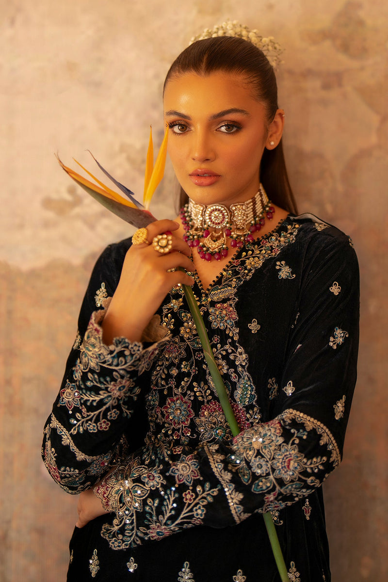 Ishaan - Saanjh Unstitched velvet - Emaan Adeel