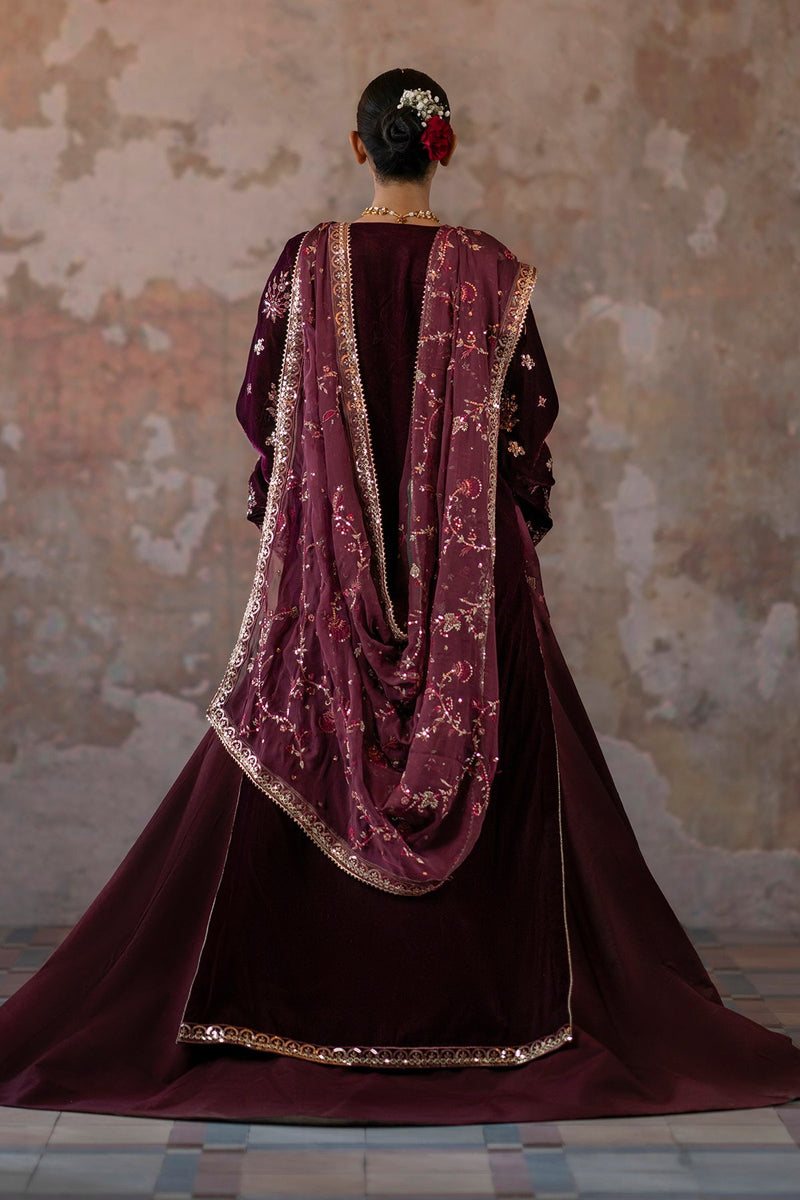 Anika - Saanjh Unstitched velvet - Emaan Adeel