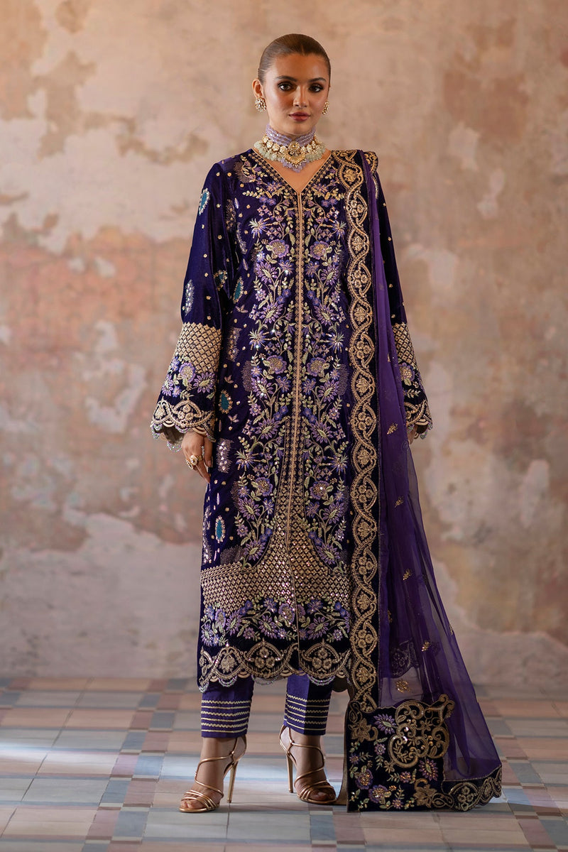 Aroosh - Saanjh Unstitched velvet - Emaan Adeel