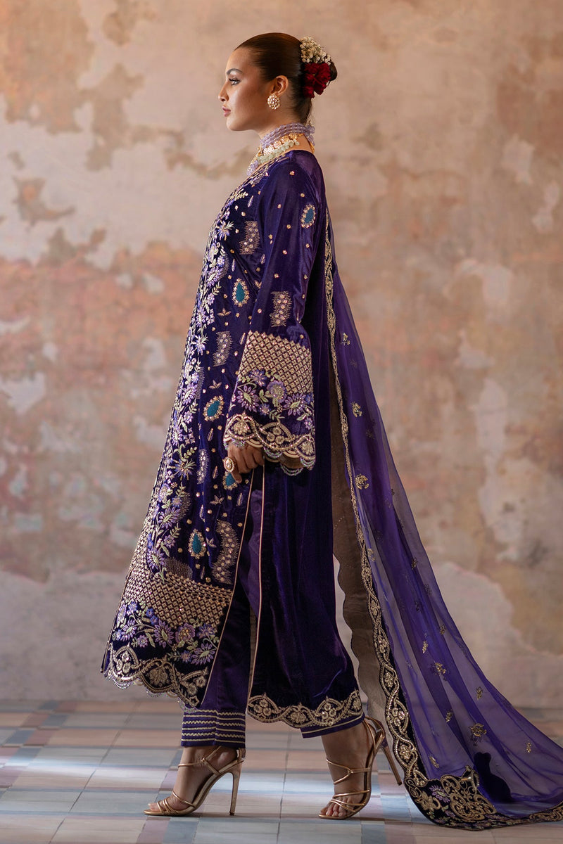 Aroosh - Saanjh Unstitched velvet - Emaan Adeel