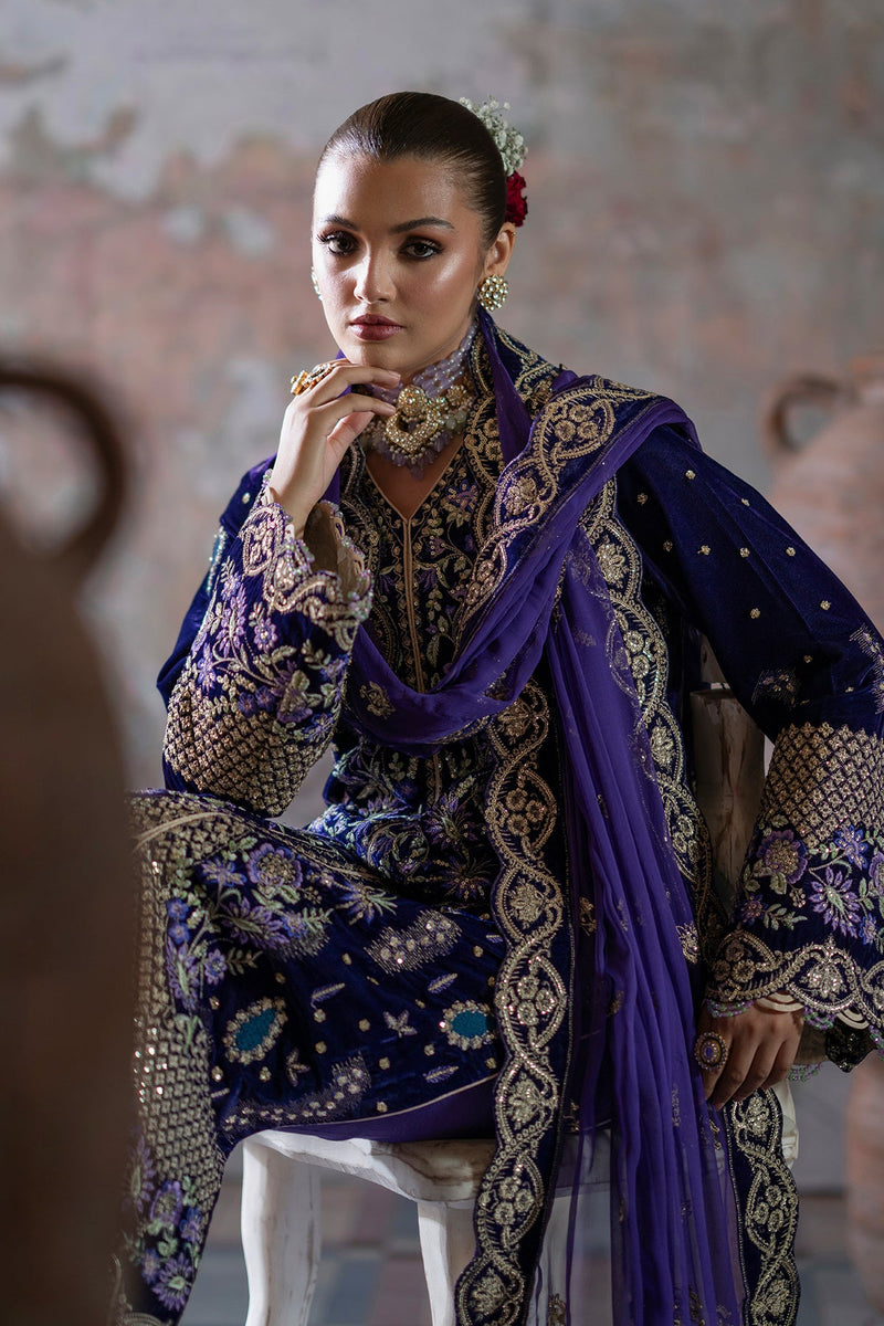 Aroosh - Saanjh Unstitched velvet - Emaan Adeel