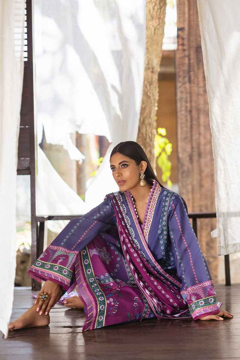 Indigo - Nirvana Unstitched Silk - Mushq