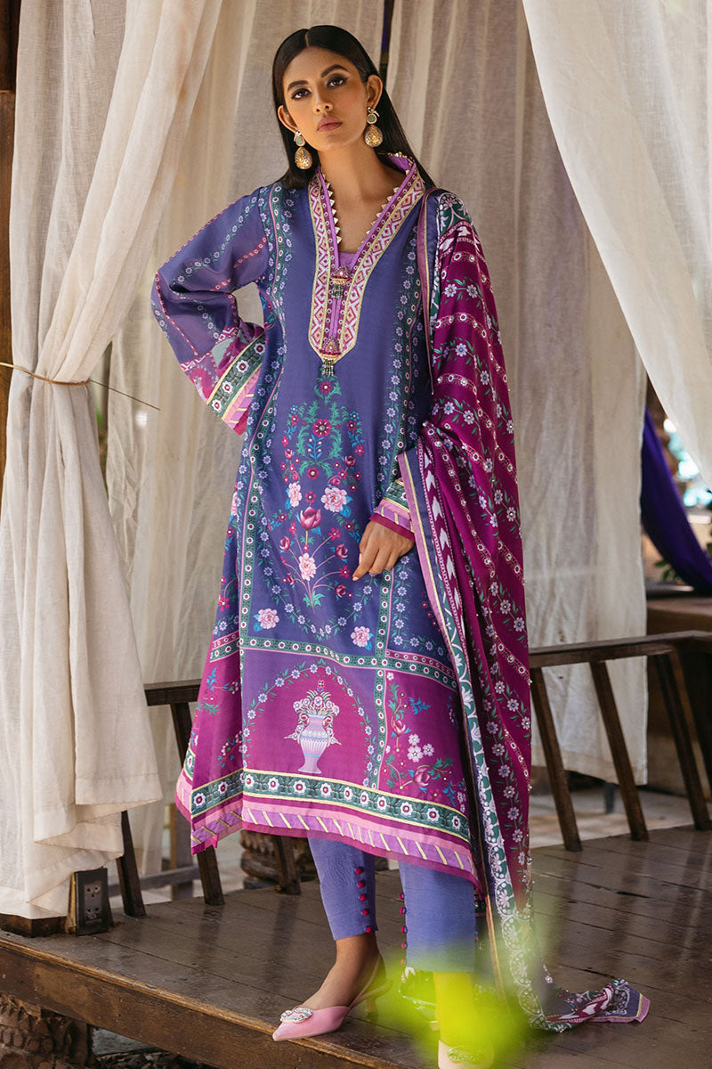 Indigo - Nirvana Unstitched Silk - Mushq