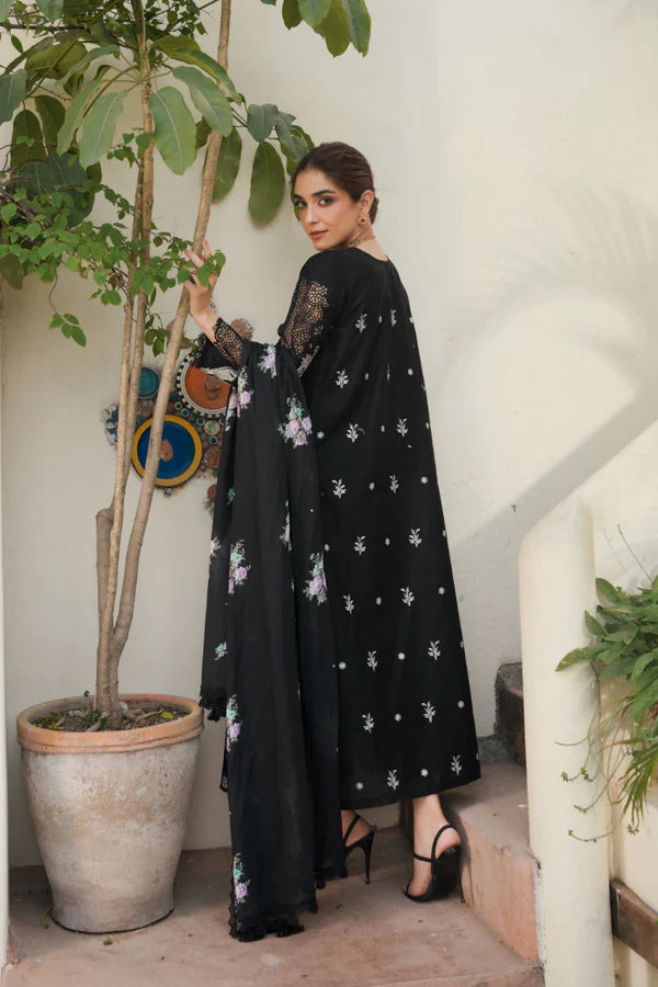 MANARA BY MARIA ASIF BAIG – MANARA LUXURY LAWN ‘24 – PEARL (ML-7)