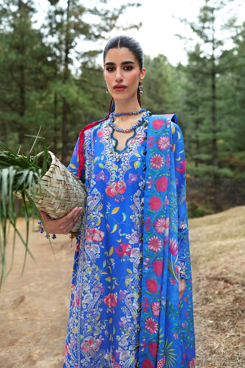 Zayana (ZL25-01 B) - Neelum Unstitched Lawn`25 - Zaha