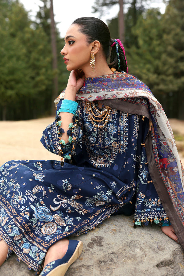 Zuri (ZL25-12 B) - Neelum Unstitched Lawn`25 - Zaha