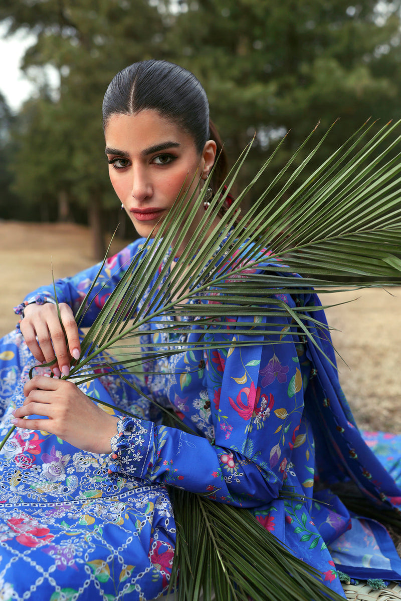 Zayana (ZL25-01 B) - Neelum Unstitched Lawn`25 - Zaha