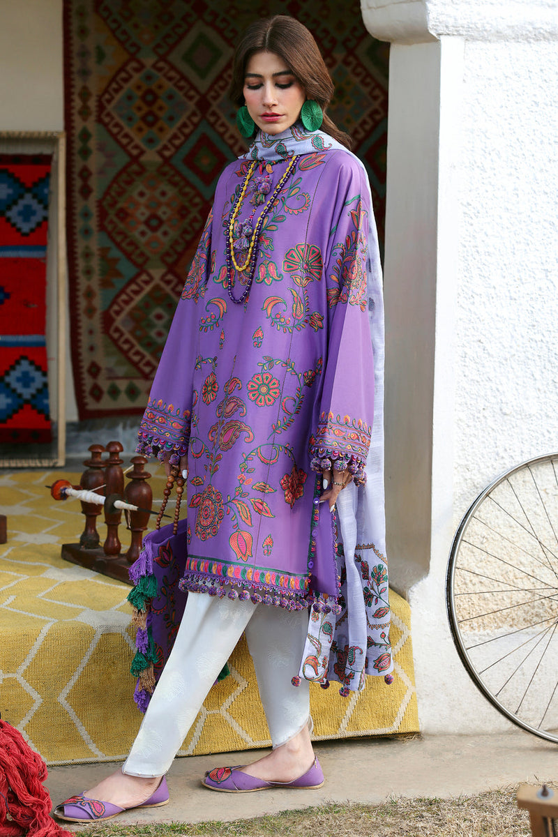 Zariah (ZL25-09 A) - Neelum Unstitched Lawn`25 - Zaha