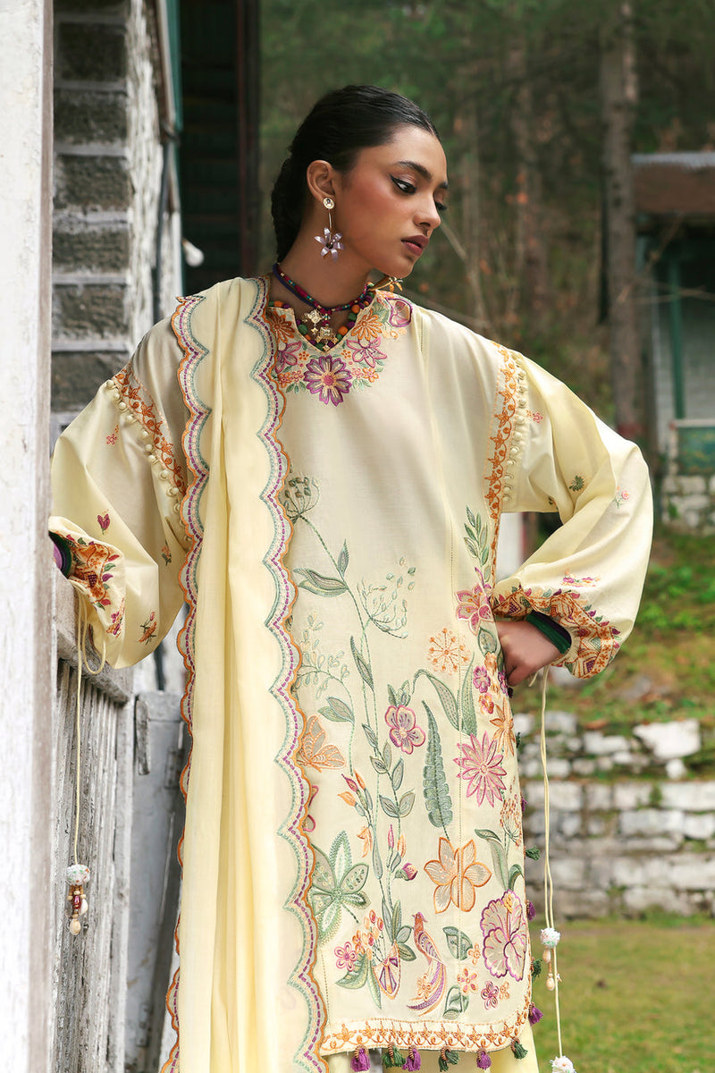 Zania (ZL25-13 A) - Neelum Unstitched Lawn`25 - Zaha