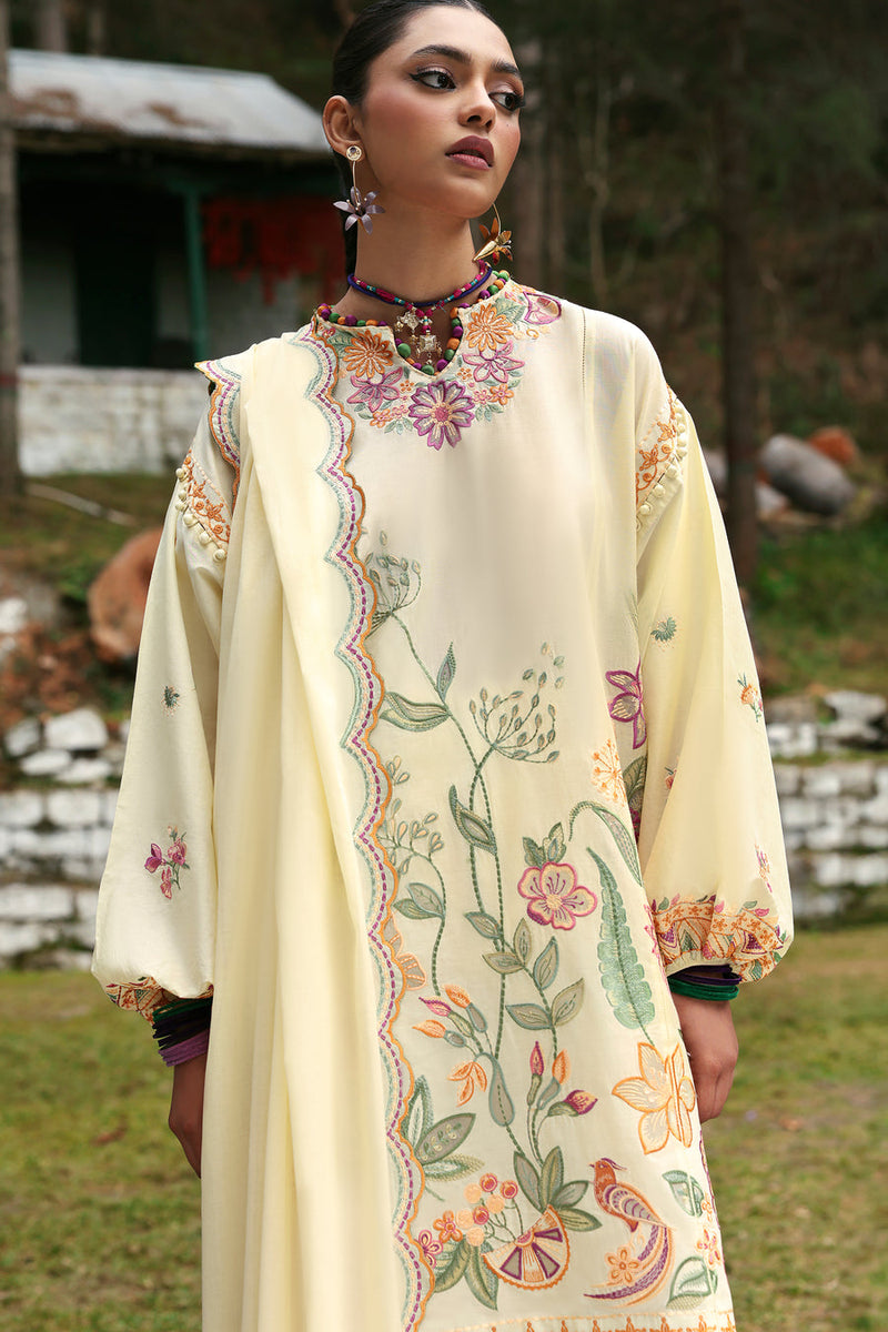 Zania (ZL25-13 A) - Neelum Unstitched Lawn`25 - Zaha