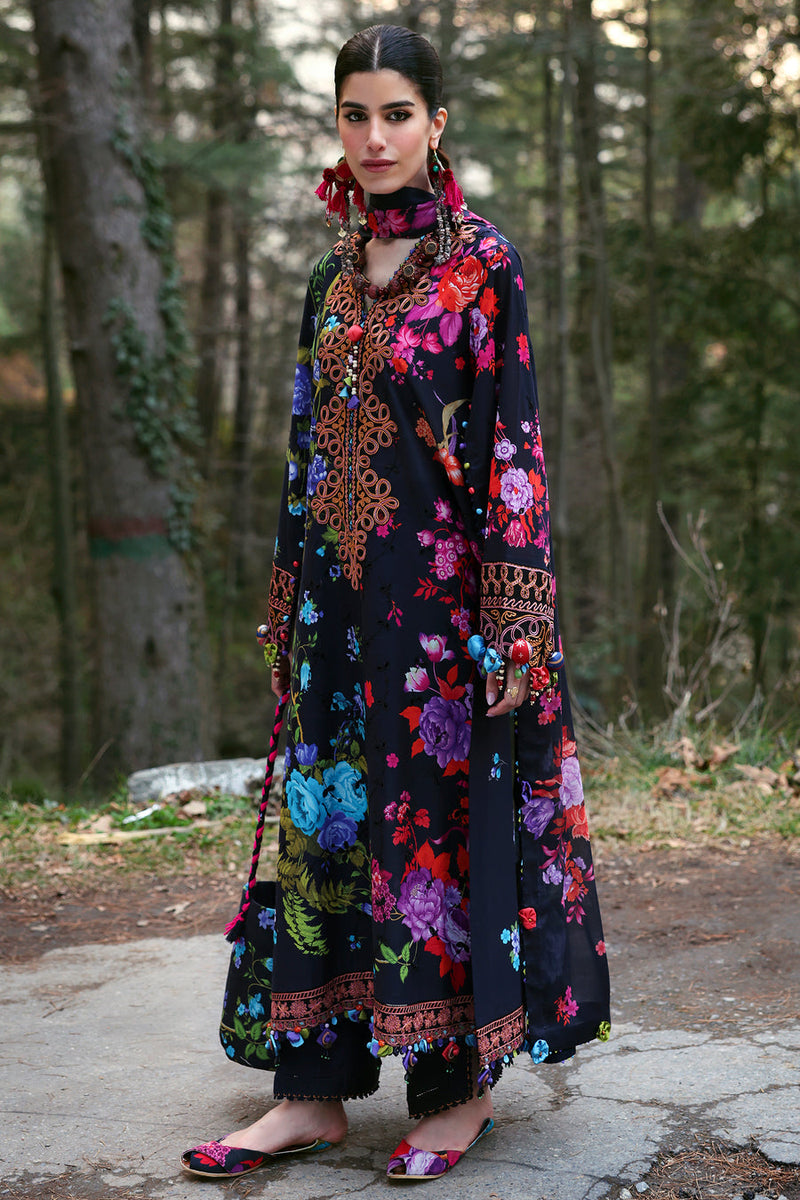 Alya (ZL25-07 A) - Neelum Unstitched Lawn`25 - Zaha