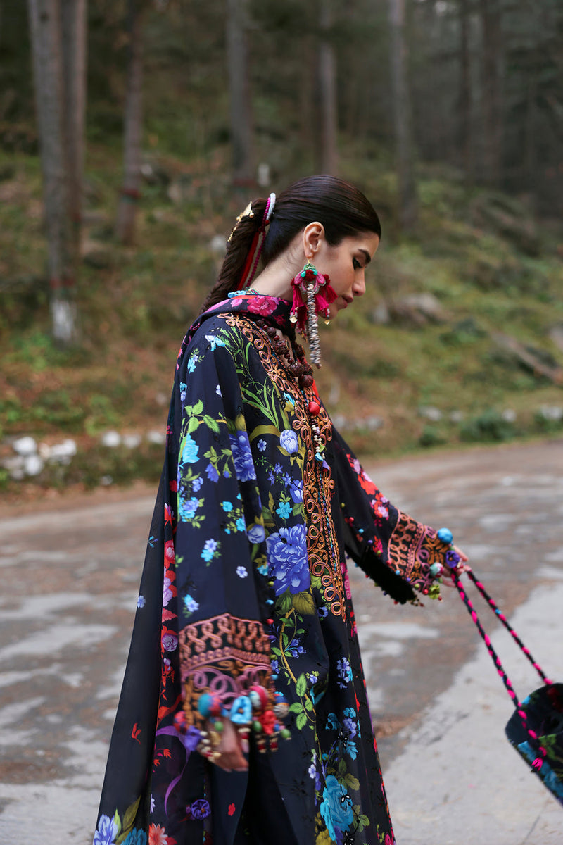 Alya (ZL25-07 A) - Neelum Unstitched Lawn`25 - Zaha