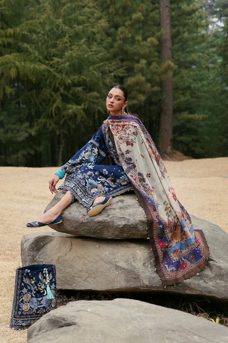 Zuri (ZL25-12 B) - Neelum Unstitched Lawn`25 - Zaha