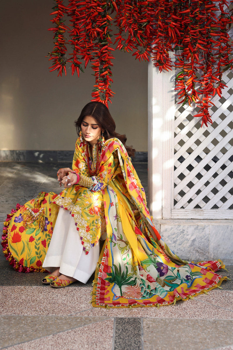 Zaraah (ZL25-08 A) - Neelum Unstitched Lawn`25 - Zaha