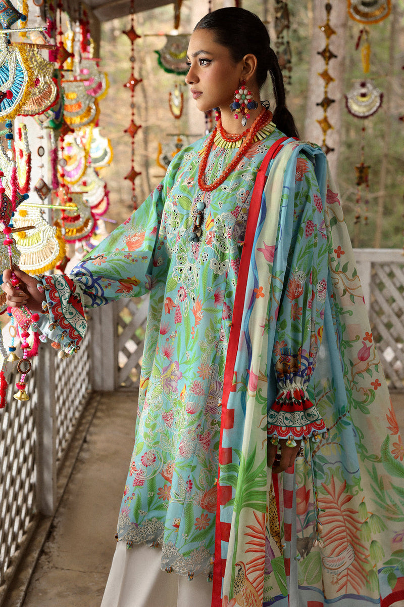 Zaraah (ZL25-08 B) - Neelum Unstitched Lawn`25 - Zaha