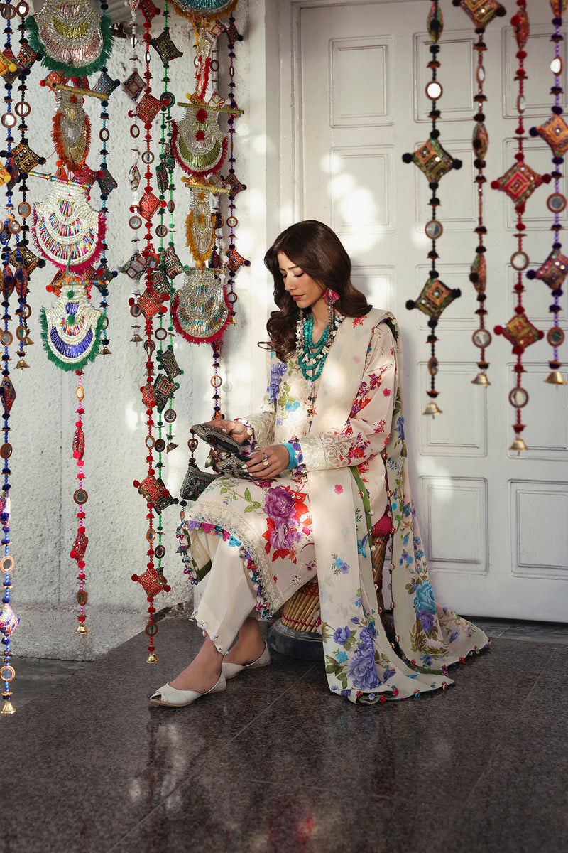 Alya (ZL25-07 B) - Neelum Unstitched Lawn`25 - Zaha