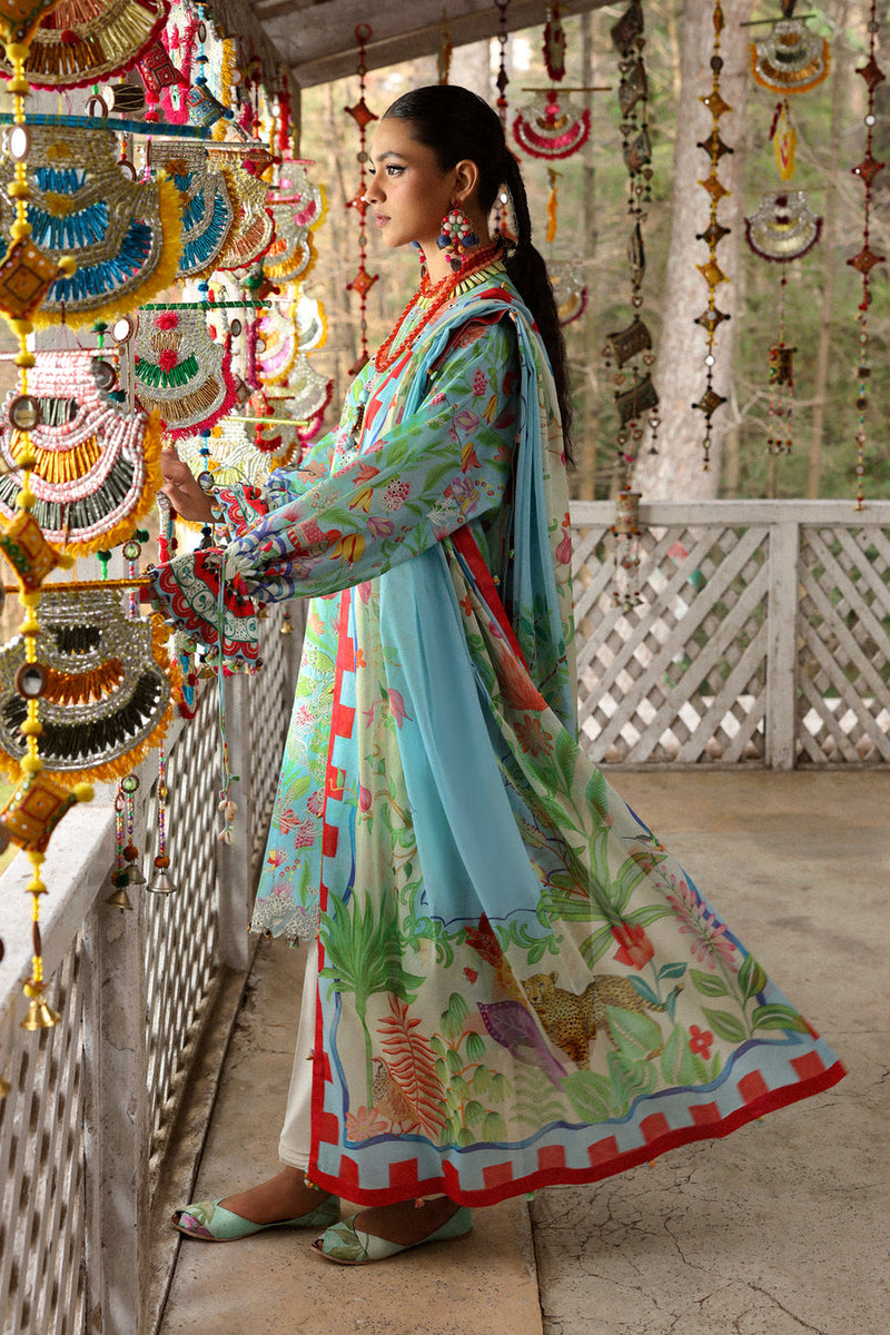 Zaraah (ZL25-08 B) - Neelum Unstitched Lawn`25 - Zaha