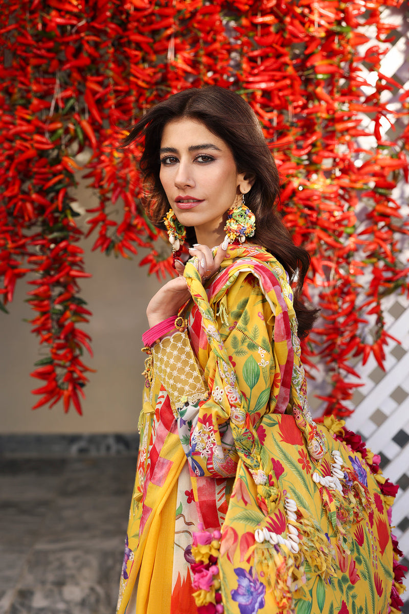 Zaraah (ZL25-08 A) - Neelum Unstitched Lawn`25 - Zaha