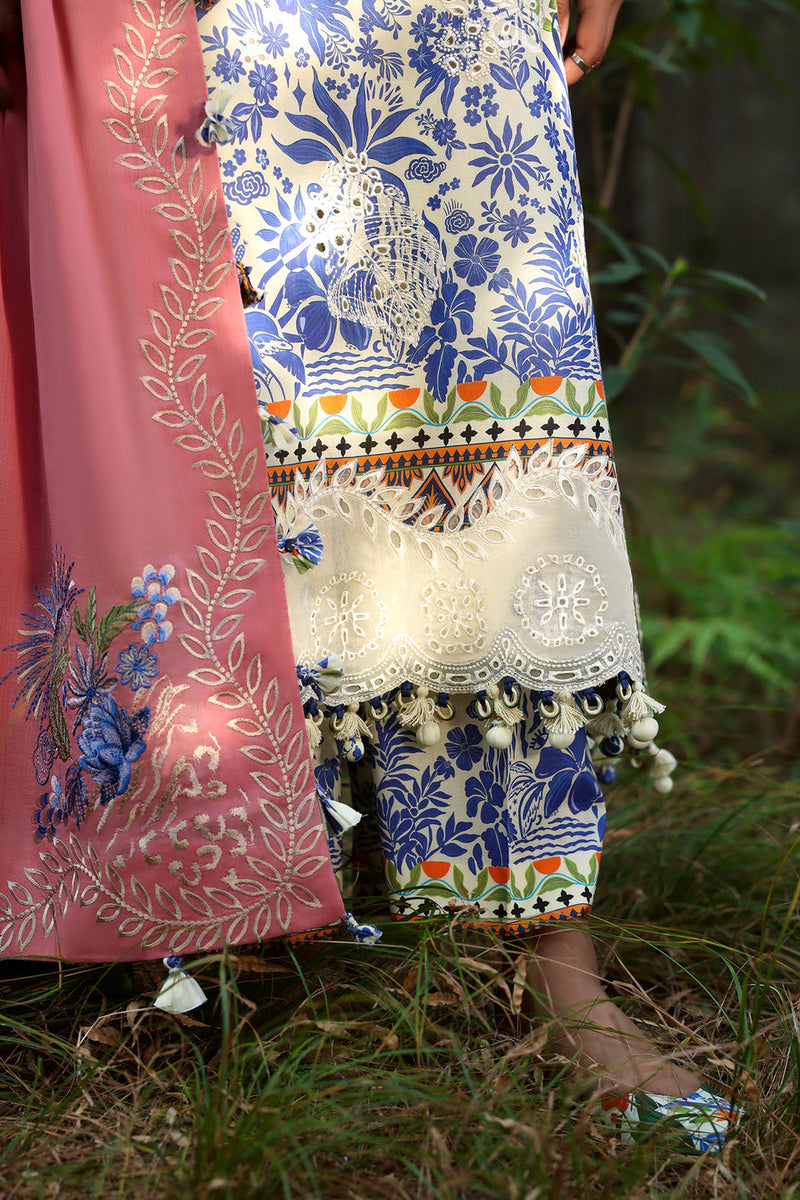 White Solana (ZL25-03 B) - Neelum Unstitched Lawn`25 - Zaha