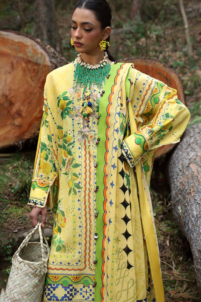 Dahlia (ZL25-04 A) - Neelum Unstitched Lawn`25 - Zaha