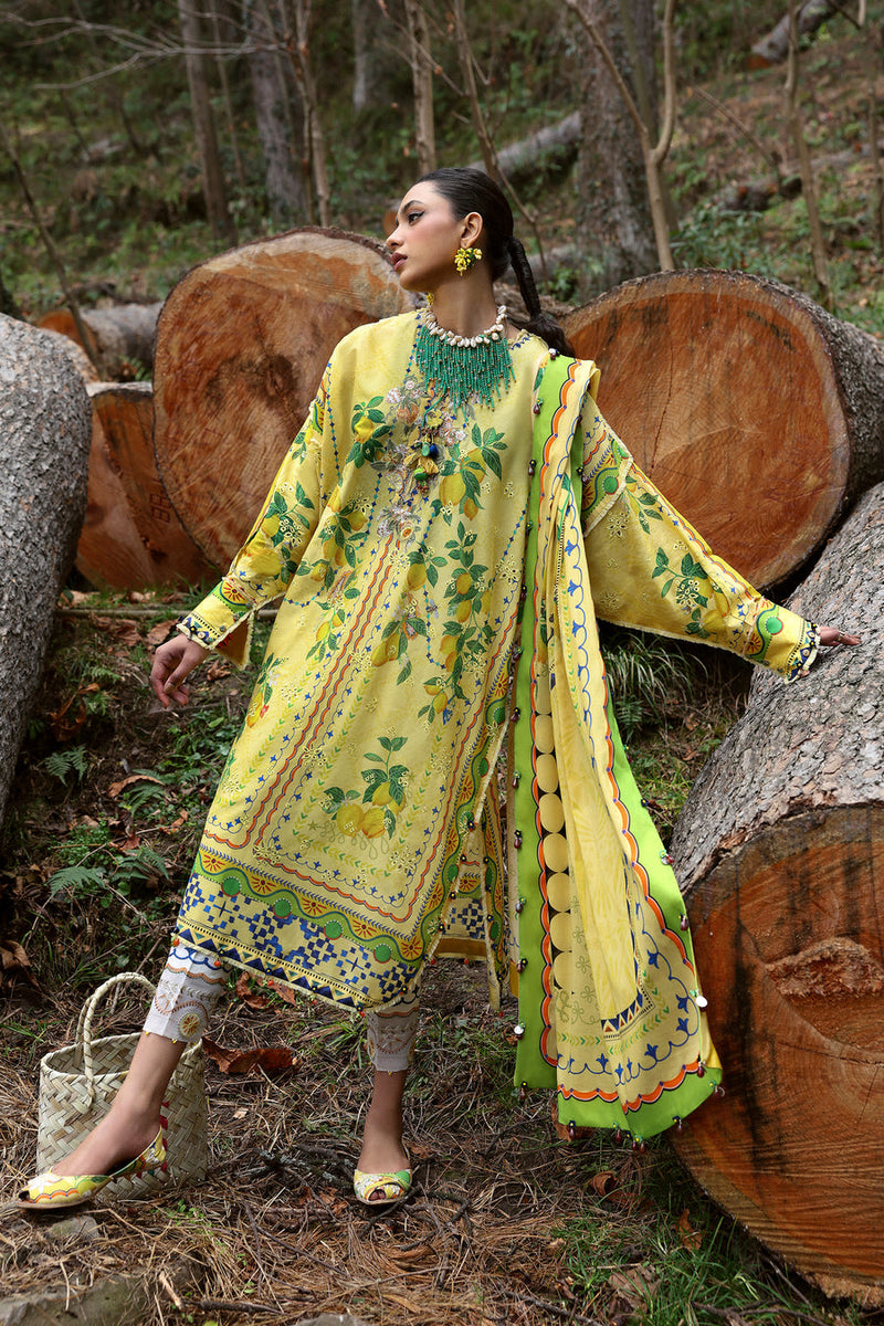 Dahlia (ZL25-04 A) - Neelum Unstitched Lawn`25 - Zaha