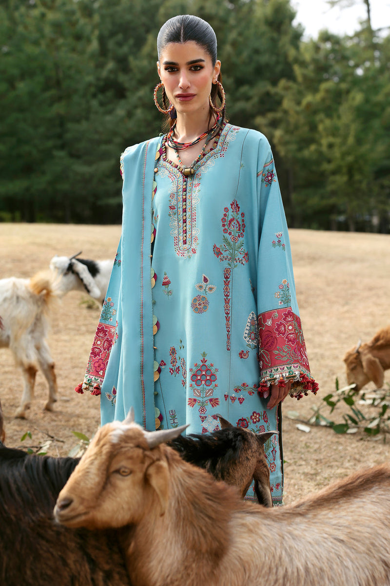 Rhea (ZL25-14 A) - Neelum Unstitched Lawn`25 - Zaha