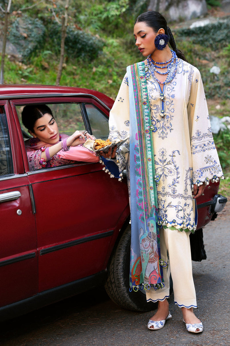 Maya (ZL25-15 A) - Neelum Unstitched Lawn`25 - Zaha