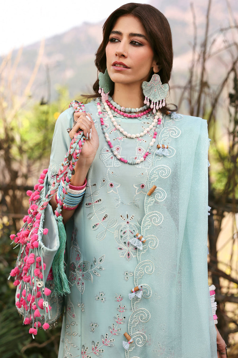 Aabroo (ZL25-05 A) - Neelum Unstitched Lawn`25 - Zaha