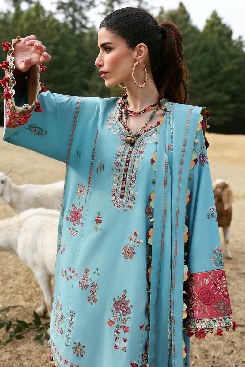 Rhea (ZL25-14 A) - Neelum Unstitched Lawn`25 - Zaha