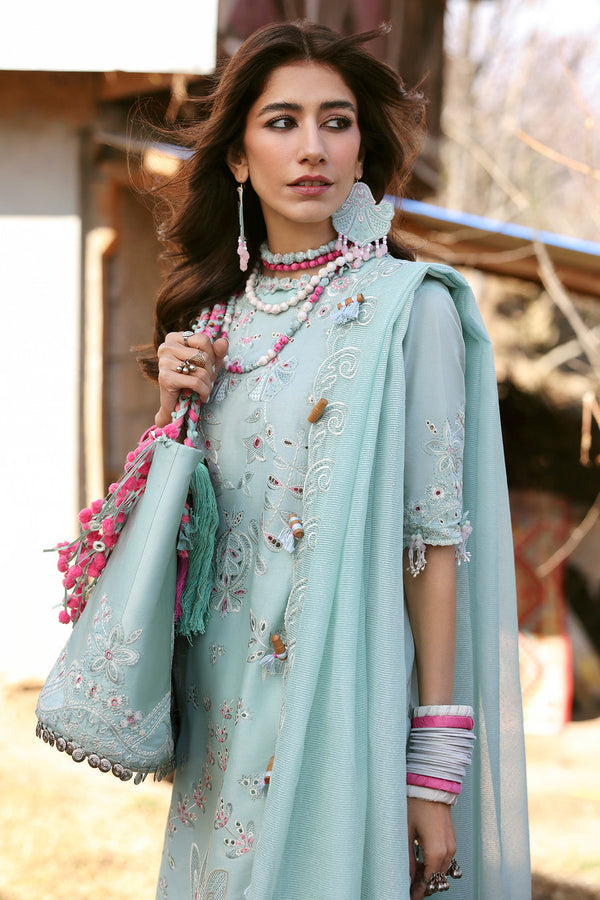 Aabroo (ZL25-05 A) - Neelum Unstitched Lawn`25 - Zaha