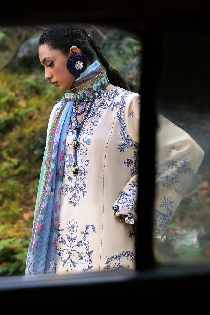 Maya (ZL25-15 A) - Neelum Unstitched Lawn`25 - Zaha