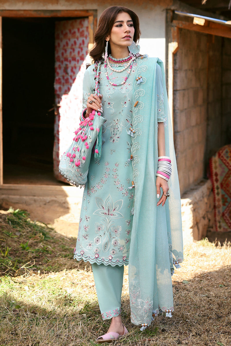 Aabroo (ZL25-05 A) - Neelum Unstitched Lawn`25 - Zaha