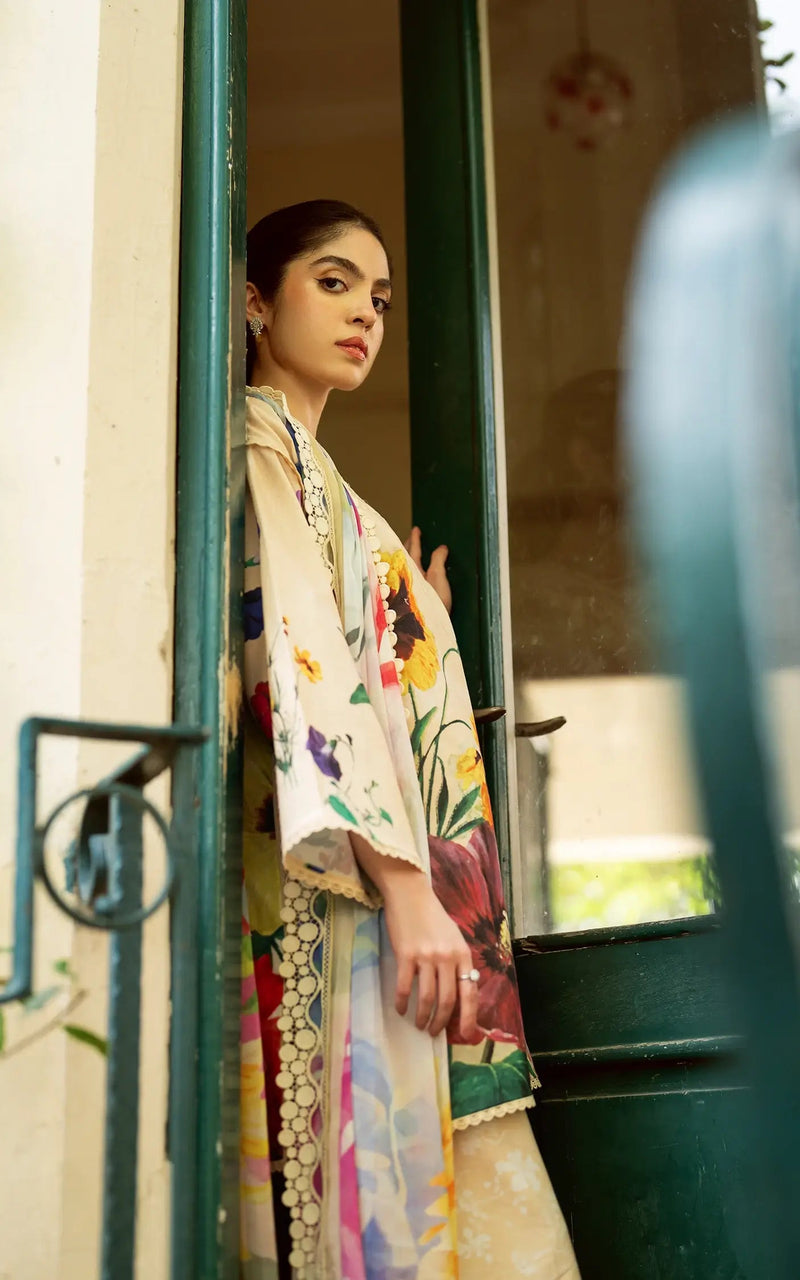 D-13 - Bloomlight - Yakin Unstitched Lawn - Asifa & Nabeel