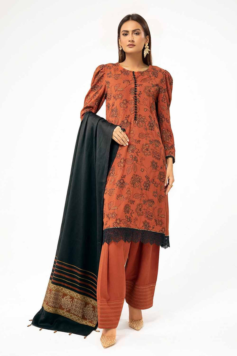 AP-42001 - 3 Pc Unstitched Printed - Gul Ahmed